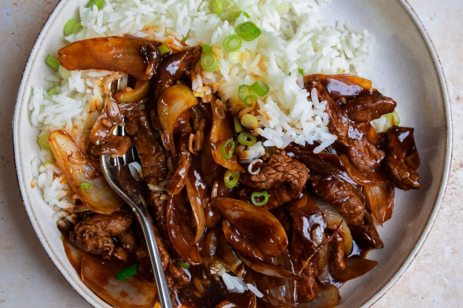 Chinese Beef and Onion Stir Fry | Rachel Phipps