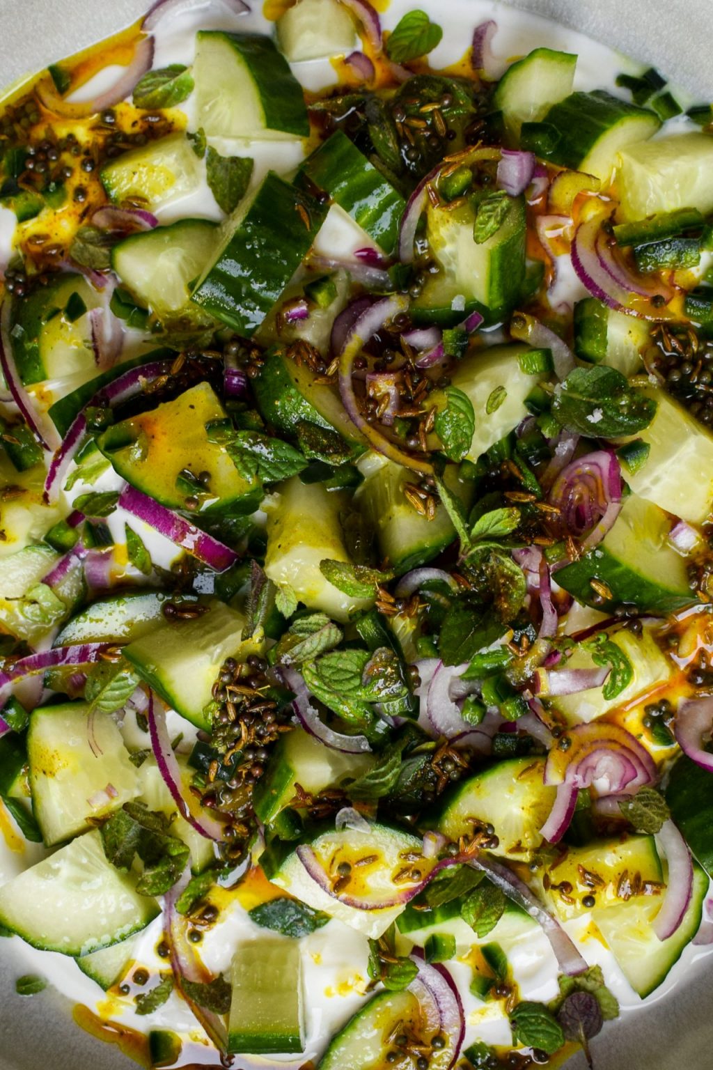 Cucumber Raita Salad Plate | Rachel Phipps